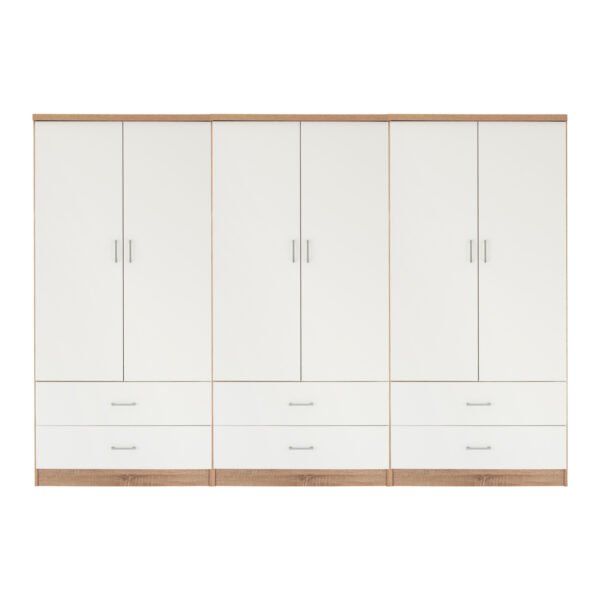 ΝΤΟΥΛΑΠΑ 6ΦΥΛΛΗ REINA ME 6 ΣΥΡΤΑΡΙΑ HM21060.06 ΜΕΛΑΜΙΝΗ ΣΕ ΛΕΥΚΟ-ΣΟΝΑΜΑ 240x42x181Υεκ