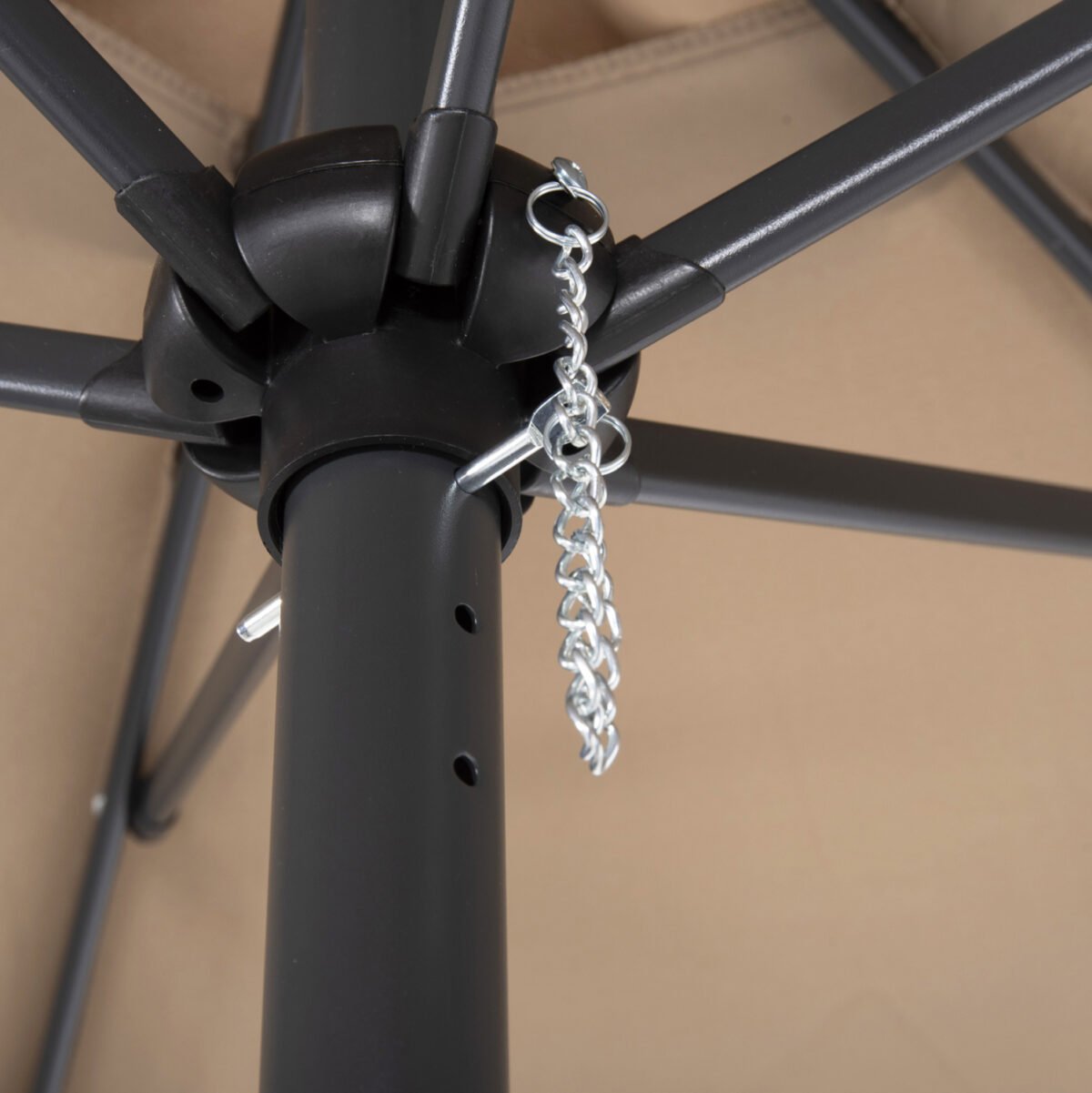 ΟΜΠΡΕΛΑ ΑΛΟΥΜΙΝΙΟΥ Φ250x236Y εκ.ΜΕ 6 ΑΚΤΙΝΕΣ KACEN HM6030.04 ΜΟΚΑ-ΑΝΘΡΑΚΙ - Image 10