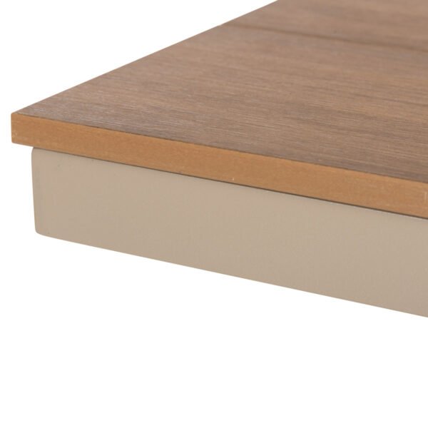 ΠΑΓΚΑΚΙ ΑΛΟΥΜΙΝΙΟΥ TAWNEE HM6038.04 ΣΑΜΠΑΝΙ-POLYWOOD ΚΑΘΙΣΜΑ ΦΥΣΙΚΟ 150x36x45Υεκ. - Image 7