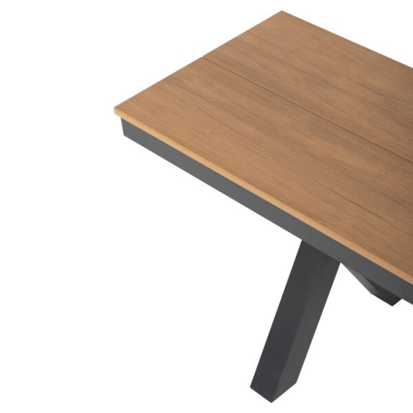 ΠΑΓΚΑΚΙ ΑΛΟΥΜΙΝΙΟΥ TAWNEE HM6040.01 ΑΝΘΡΑΚΙ-POLYWOOD ΚΑΘΙΣΜΑ ΦΥΣΙΚΟ 220x36x44,5Υεκ. - Image 7