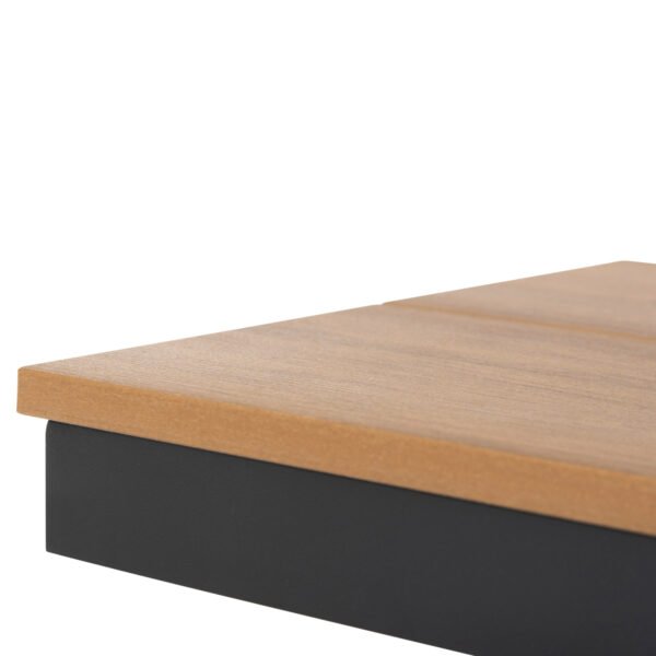 ΠΑΓΚΑΚΙ ΑΛΟΥΜΙΝΙΟΥ TAWNEE HM6040.01 ΑΝΘΡΑΚΙ-POLYWOOD ΚΑΘΙΣΜΑ ΦΥΣΙΚΟ 220x36x44,5Υεκ. - Image 8