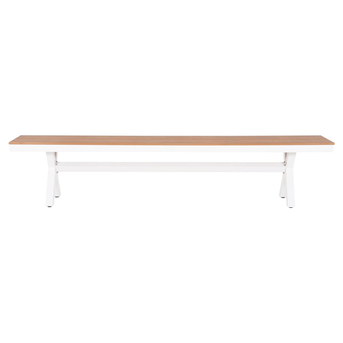 ΠΑΓΚΑΚΙ ΑΛΟΥΜΙΝΙΟΥ TAWNEE HM6040.02 ΛΕΥΚΟ-POLYWOOD ΚΑΘΙΣΜΑ ΦΥΣΙΚΟ 220x36x44,5Υεκ. - Image 3