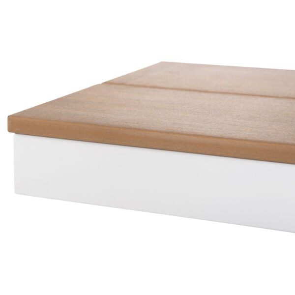 ΠΑΓΚΑΚΙ ΑΛΟΥΜΙΝΙΟΥ TAWNEE HM6040.02 ΛΕΥΚΟ-POLYWOOD ΚΑΘΙΣΜΑ ΦΥΣΙΚΟ 220x36x44,5Υεκ. - Image 7