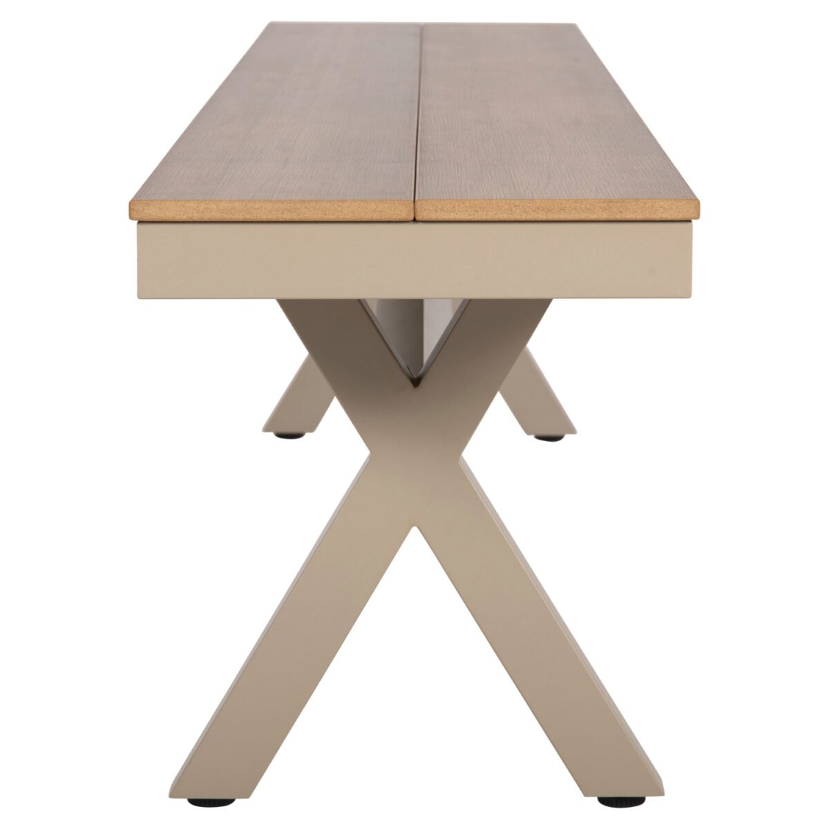 ΠΑΓΚΑΚΙ ΑΛΟΥΜΙΝΙΟΥ TAWNEE HM6040.04 ΣΑΜΠΑΝΙ-POLYWOOD ΚΑΘΙΣΜΑ ΦΥΣΙΚΟ 220x36x44,5Υεκ. - Image 5