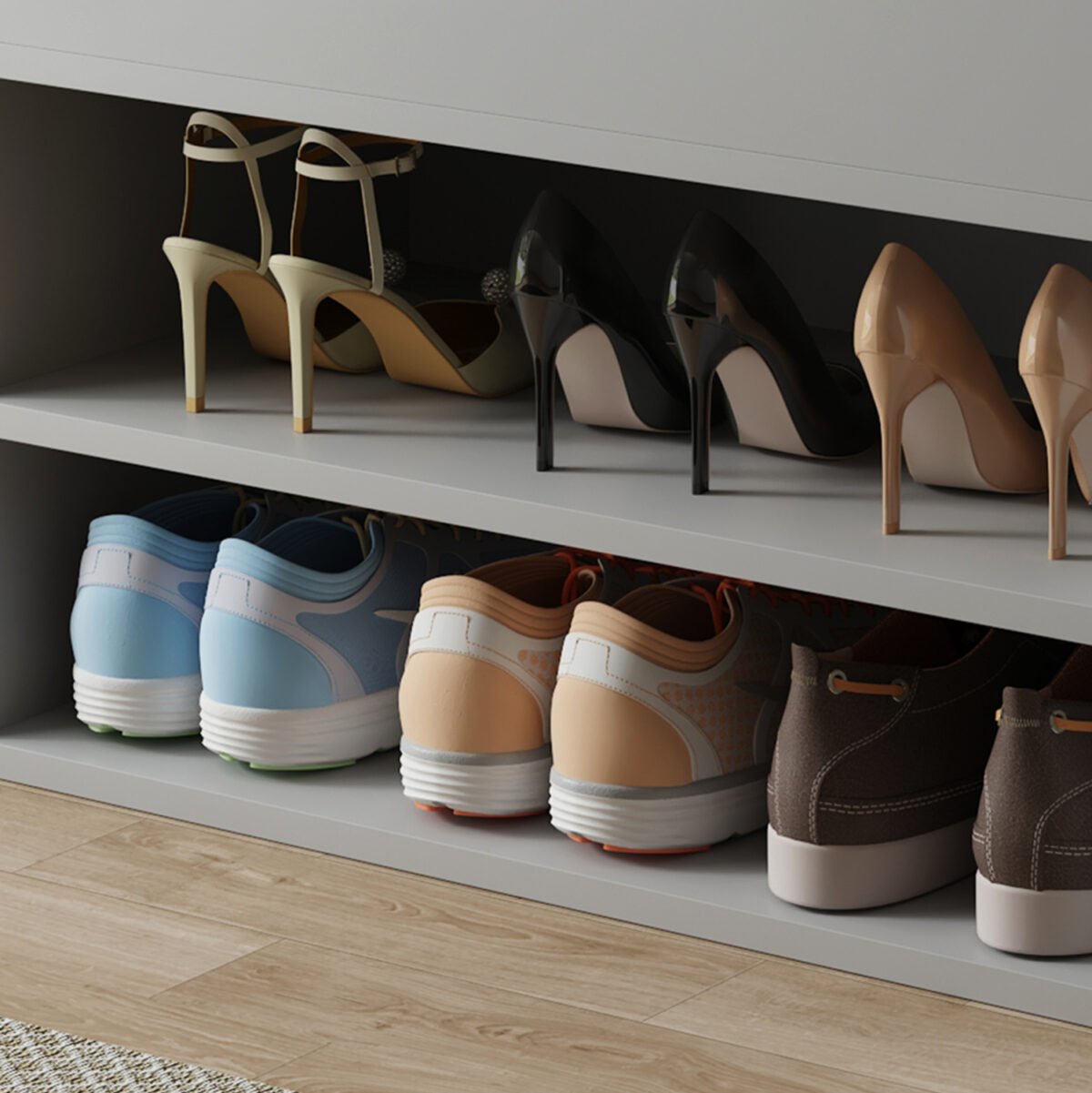 ΠΑΠΟΥΤΣΟΘΗΚΗ ΜΕ ΚΑΘΙΣΜΑ ROMIR HM2477.05 ΜΕΛΑΜΙΝΗ ΓΚΡΙ-ΚΑΘΙΣΜΑ PU ΑΝΘΡΑΚΙ 60x30x44Υ - Image 7