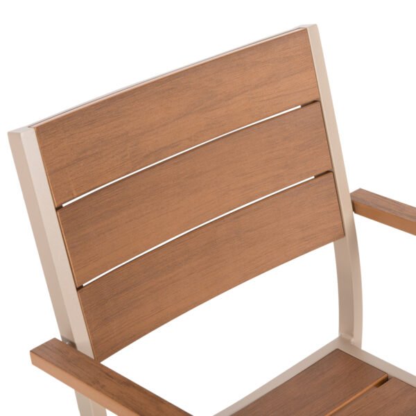 ΠΟΛΥΘΡΟΝΑ ΑΛΟΥΜΙΝΙΟΥ SAGA HM5127.04 ΣΑΜΠΑΝΙ ΜΕ POLYWOOD 55x52x86Yεκ. - Image 7