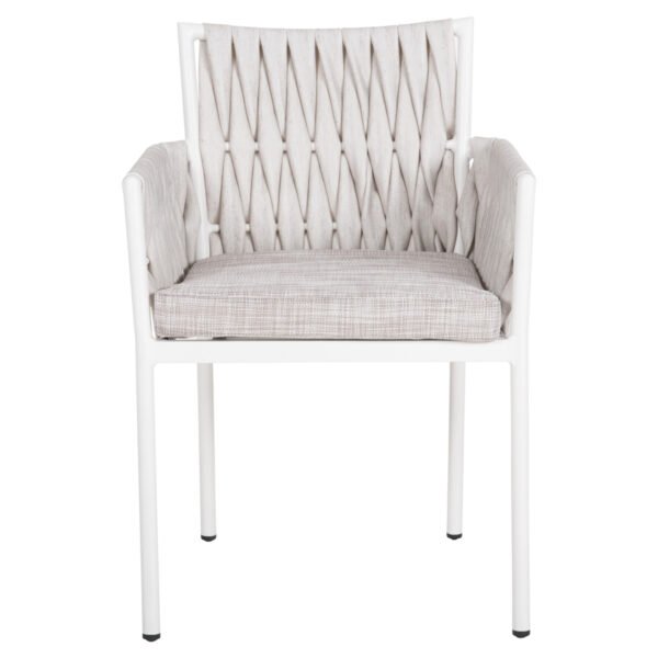 ΠΟΛΥΘΡΟΝΑ ΑΛΟΥΜΙΝΙΟΥ MARTIN HM5564.11 ΛΕΥΚΗ ΜΕ ΕΚΡΟΥ ΣΥΝΘ.RATTAN 56x56x80Υεκ. - Image 3