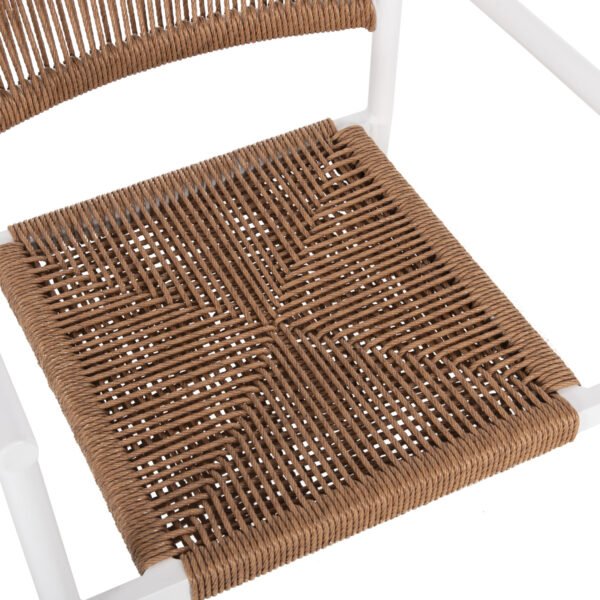 ΠΟΛΥΘΡΟΝΑ ΑΛΟΥΜΙΝΙΟΥ STER HM5786.11 ΛΕΥΚΗ-ΣΥΝΘ.RATTAN ΜΠΕΖ 55,5x53x78Υεκ. - Image 8