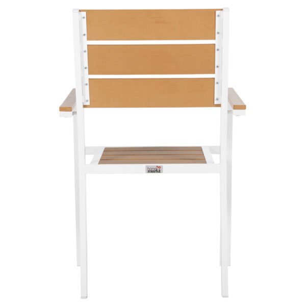 ΠΟΛΥΘΡΟΝΑ ΑΛΟΥΜΙΝΙΟΥ SAGA HM5981.01 ΛΕΥΚΗ-POLYWOOD ΣΕ ΦΥΣΙΚΟ 55x55x86Υεκ. - Image 6