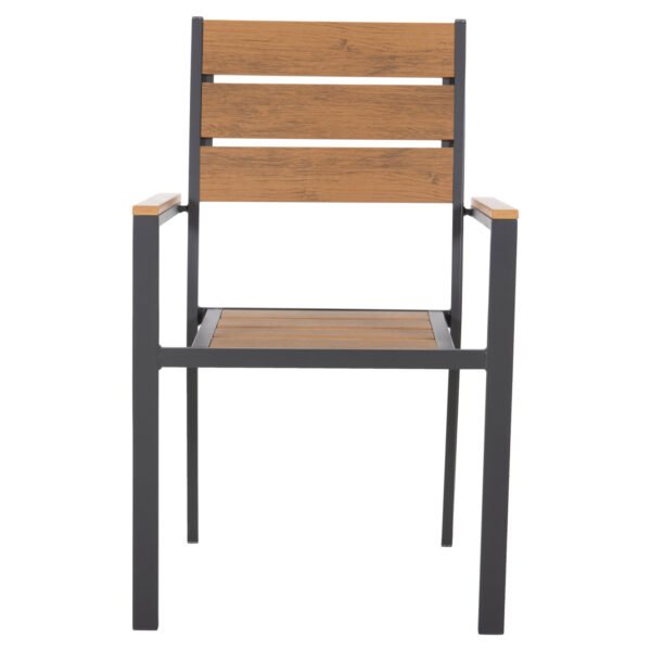 ΠΟΛΥΘΡΟΝΑ ΑΛΟΥΜΙΝΙΟΥ SAGA HM5981.03 ΑΝΘΡΑΚΙ-POLYWOOD ΣΕ ΦΥΣΙΚΟ 55x55x86Υεκ. - Image 3