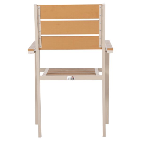 ΠΟΛΥΘΡΟΝΑ ΑΛΟΥΜΙΝΙΟΥ SAGA HM5981.04 ΣΑΜΠΑΝΙ-POLYWOOD ΣΕ ΦΥΣΙΚΟ 55x55x86Υεκ. - Image 6