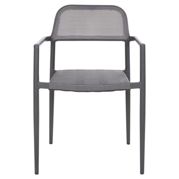 ΠΟΛΥΘΡΟΝΑ ΑΛΟΥΜΙΝΙΟΥ RONNY HM5998.01 ΓΚΡΙ ΣΚΕΛΕΤΟΣ & ΓΚΡΙ TEXTILENE 53x51x80Υεκ. - Image 3