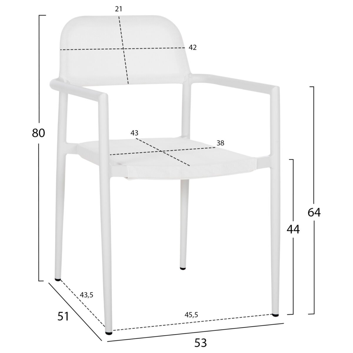 ΠΟΛΥΘΡΟΝΑ ΑΛΟΥΜΙΝΙΟΥ RONNY HM5998.02 ΛΕΥΚΟΣ ΣΚΕΛΕΤΟΣ & ΛΕΥΚΟ TEXTILENE 53x51x80Υεκ. - Image 2