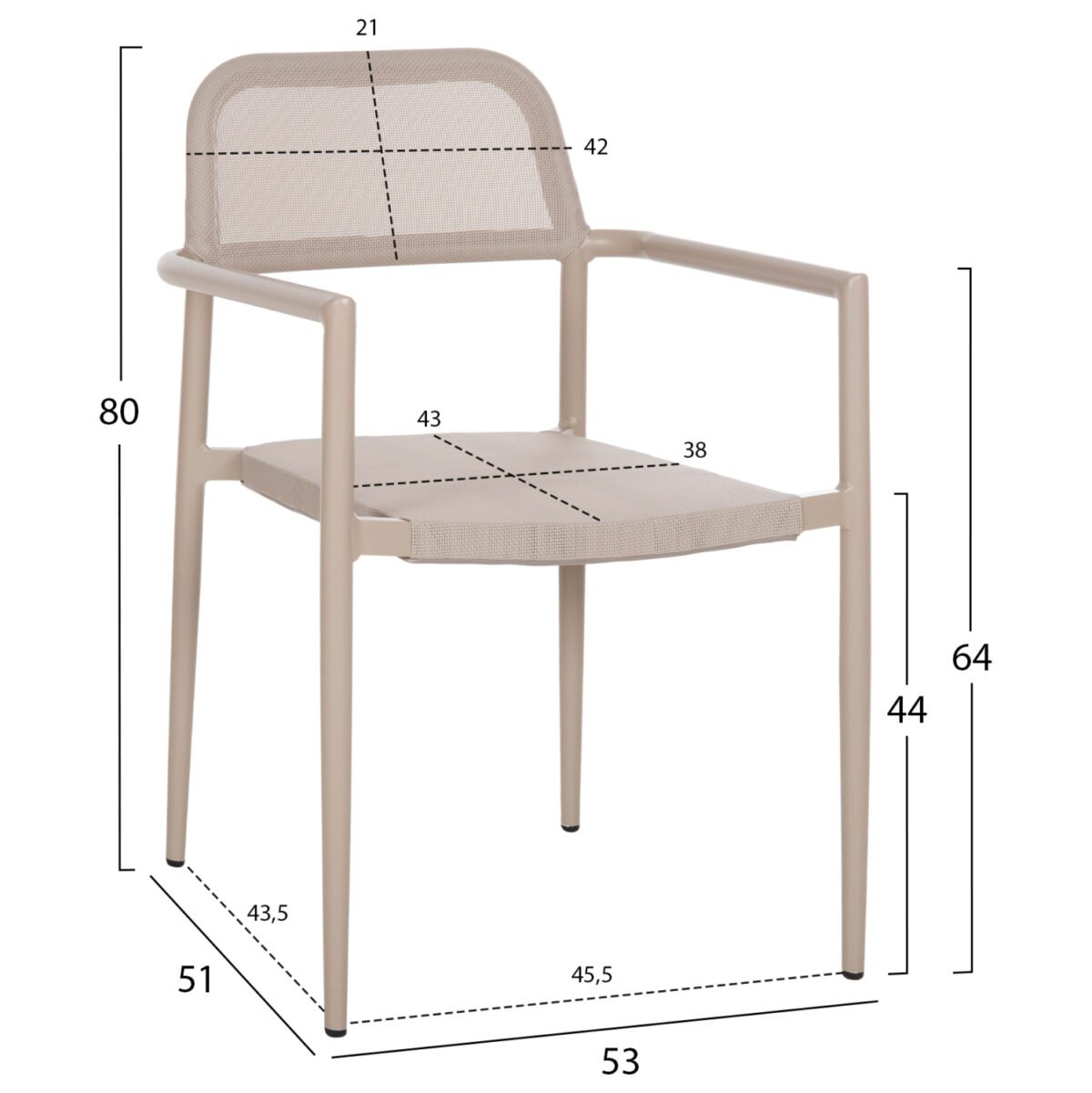 ΠΟΛΥΘΡΟΝΑ ΑΛΟΥΜΙΝΙΟΥ RONNY HM5998.03 ΣΑΜΠΑΝΙ ΣΚΕΛΕΤΟΣ&ΣΑΜΠΑΝΙ TEXTILENE 53x51x80Υεκ. - Image 2