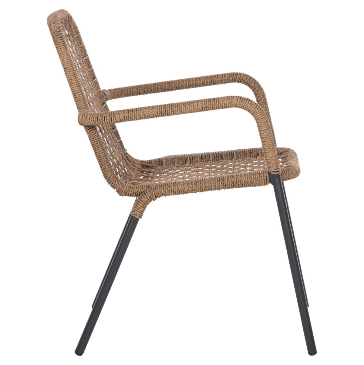 ΠΟΛΥΘΡΟΝΑ ΑΛΟΥΜΙΝΙΟΥ SPANO HM6046 ΑΝΘΡΑΚΙ ΣΚΕΛΕΤΟΣ-ΜΠΕΖ ΣΥΝΘ.RATTAN 55,5x58x81Υεκ. - Image 4