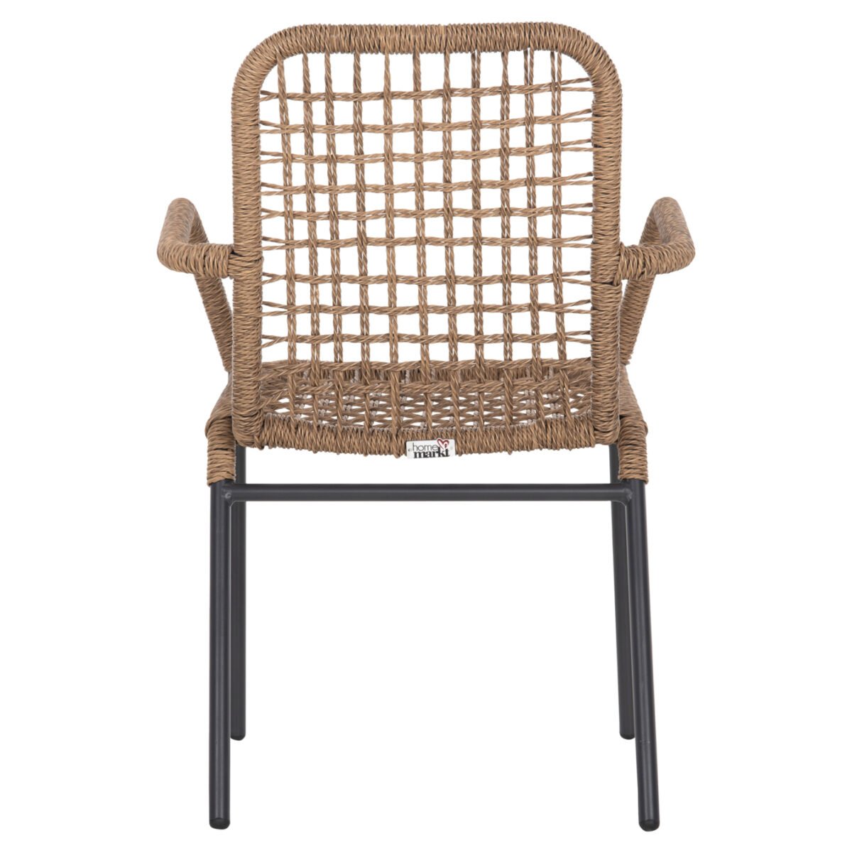 ΠΟΛΥΘΡΟΝΑ ΑΛΟΥΜΙΝΙΟΥ SPANO HM6046 ΑΝΘΡΑΚΙ ΣΚΕΛΕΤΟΣ-ΜΠΕΖ ΣΥΝΘ.RATTAN 55,5x58x81Υεκ. - Image 6