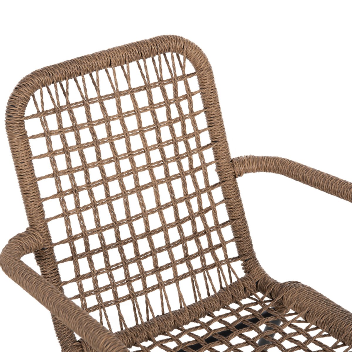 ΠΟΛΥΘΡΟΝΑ ΑΛΟΥΜΙΝΙΟΥ SPANO HM6046 ΑΝΘΡΑΚΙ ΣΚΕΛΕΤΟΣ-ΜΠΕΖ ΣΥΝΘ.RATTAN 55,5x58x81Υεκ. - Image 7