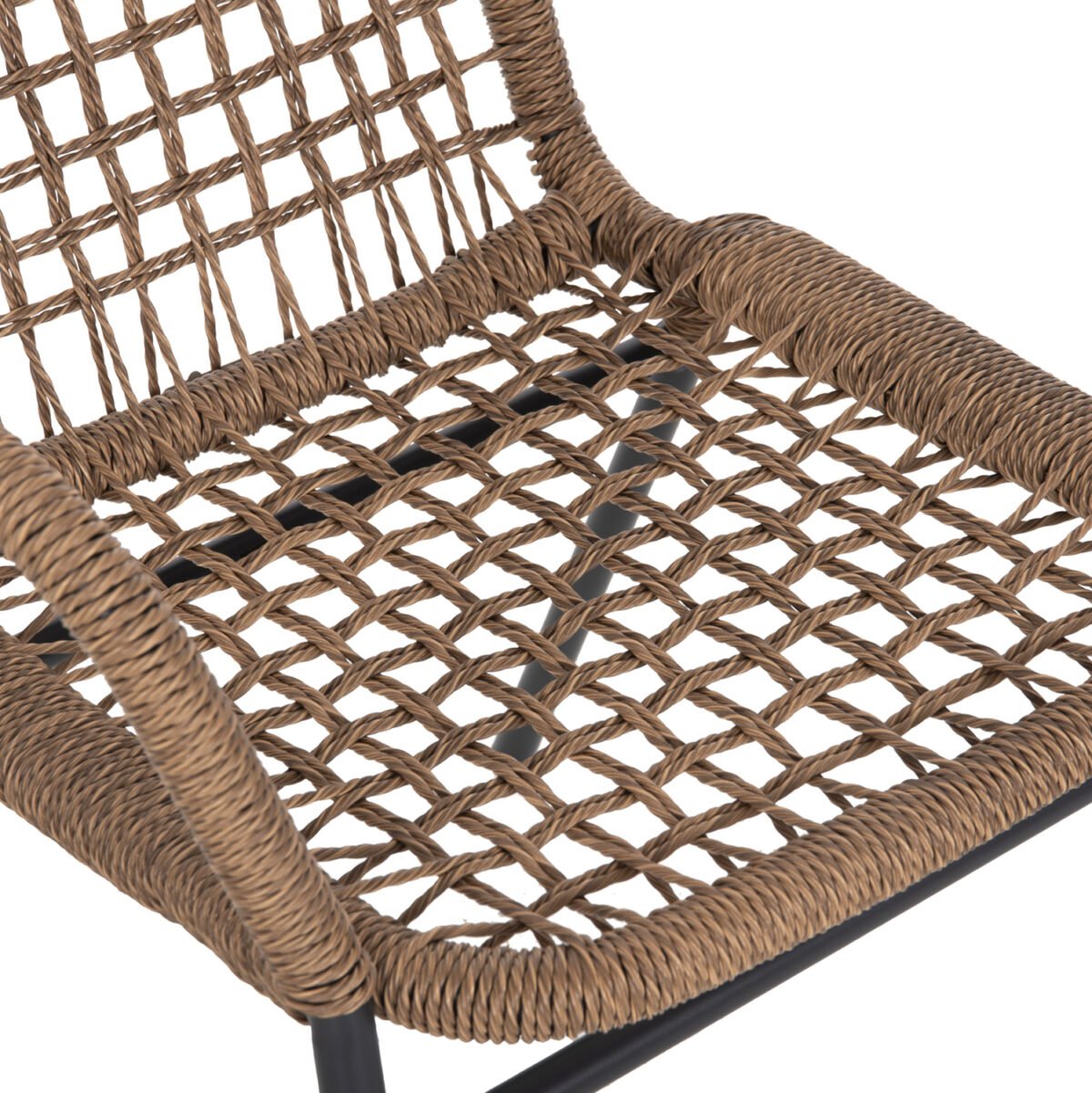 ΠΟΛΥΘΡΟΝΑ ΑΛΟΥΜΙΝΙΟΥ SPANO HM6046 ΑΝΘΡΑΚΙ ΣΚΕΛΕΤΟΣ-ΜΠΕΖ ΣΥΝΘ.RATTAN 55,5x58x81Υεκ. - Image 9