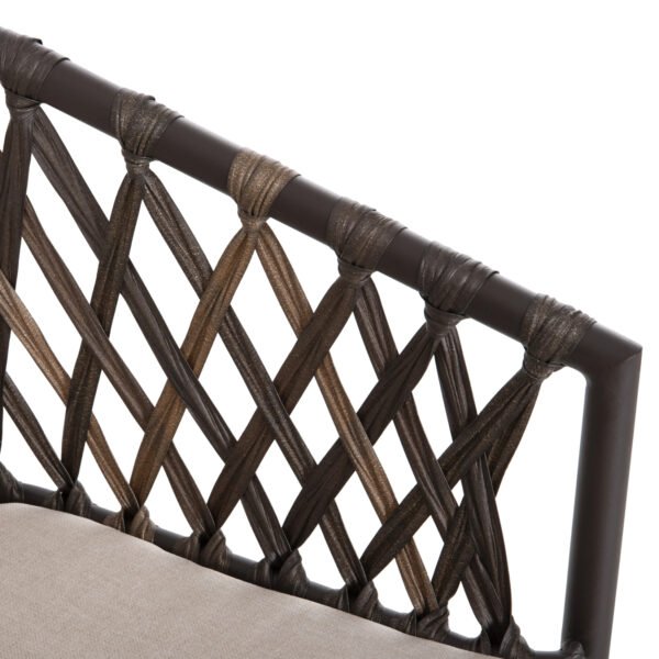 ΠΟΛΥΘΡΟΝΑ ΑΛΟΥΜΙΝΙΟΥ BOLLY HM6080 ΚΑΦΕ-ΣΥΝΘ.RATTAN ΚΑΦΕ-ΜΠΕΖ ΜΑΞΙΛΑΡΙΑ 58,5x67x86Υεκ - Image 8