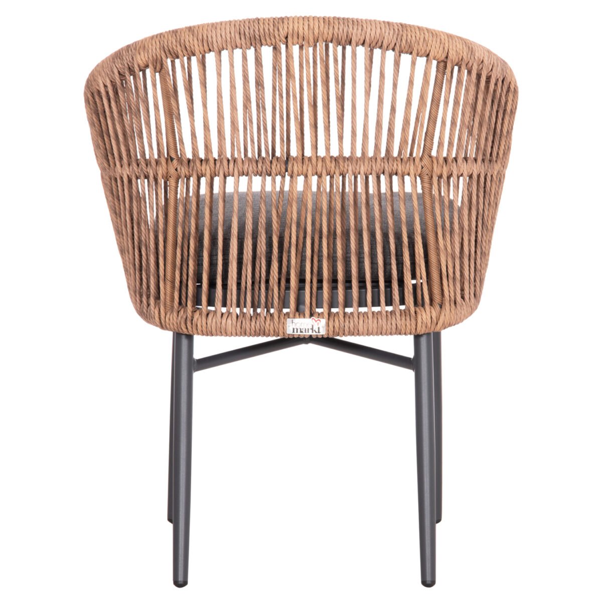 ΠΟΛΥΘΡΟΝΑ ΑΛΟΥΜΙΝΙΟΥ ORIN HM6265.01 ΣΚΟΥΡΟ ΓΚΡΙ- P.E.RATTAN ΣΕ ΦΥΣΙΚΟ 58x61x75Υεκ. - Image 6