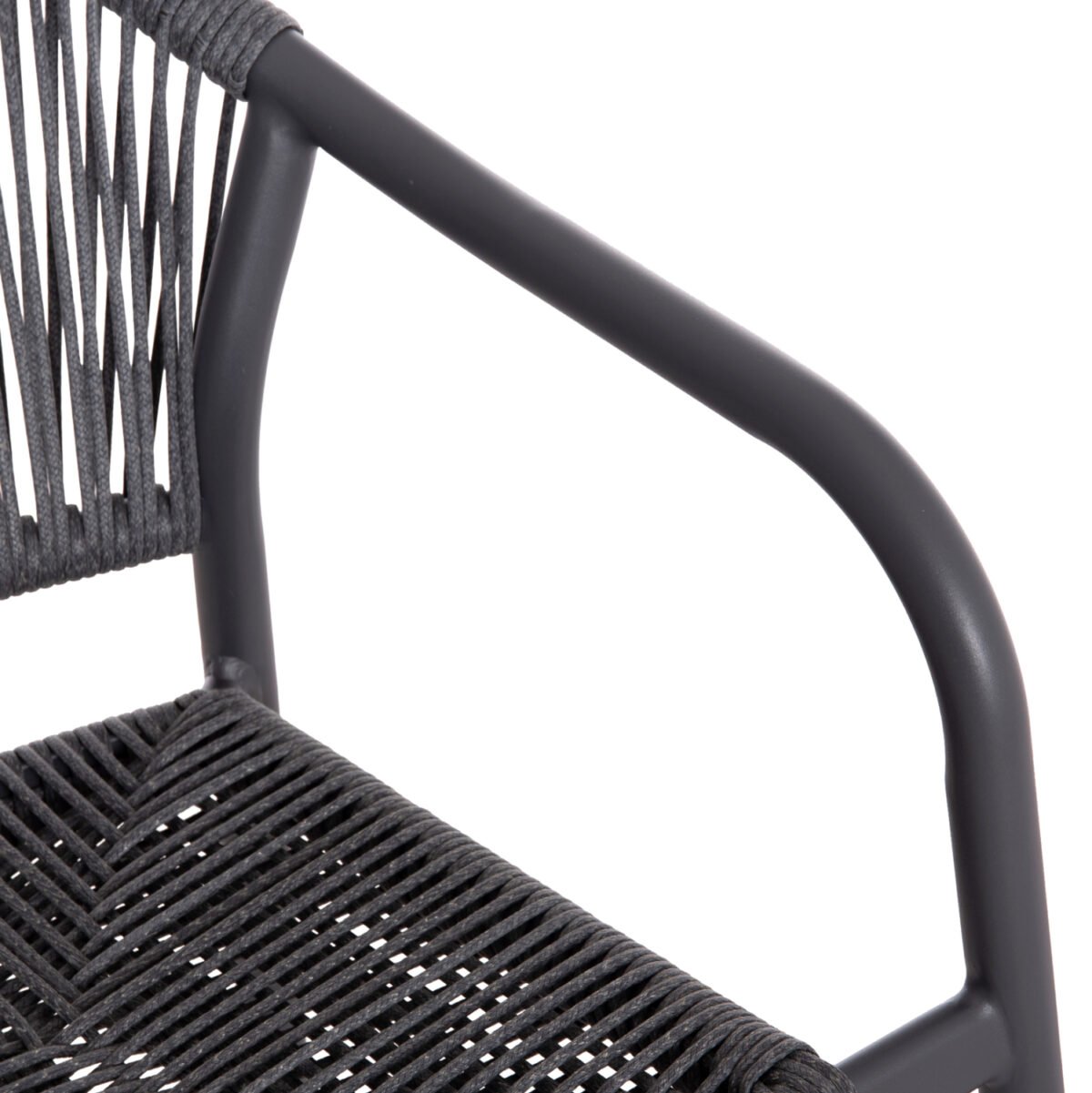 ΠΟΛΥΘΡΟΝΑ ΑΛΟΥΜΙΝΙΟΥ LUCCI HM6266.01 ΣΚΟΥΡΟ ΓΚΡΙ ΣΚΕΛΕΤΟΣ & P.E.RATTAN 58x56x79Υεκ - Image 7