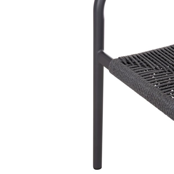 ΠΟΛΥΘΡΟΝΑ ΑΛΟΥΜΙΝΙΟΥ LUCCI HM6266.01 ΣΚΟΥΡΟ ΓΚΡΙ ΣΚΕΛΕΤΟΣ & P.E.RATTAN 58x56x79Υεκ - Image 9