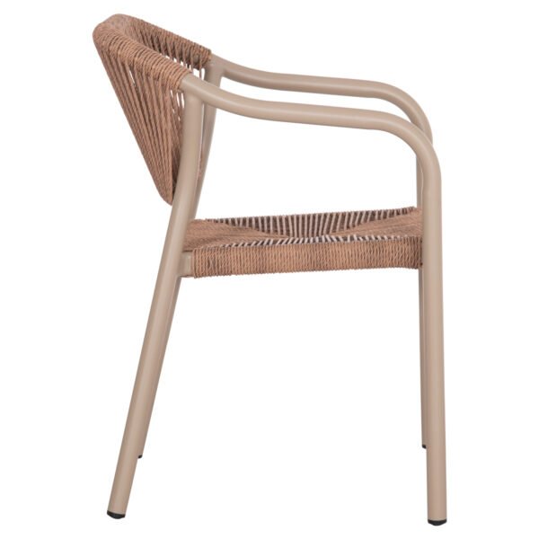 ΠΟΛΥΘΡΟΝΑ ΑΛΟΥΜΙΝΙΟΥ LUCCI HM6266.02 MOKA ΣΚΕΛΕΤΟΣ-P.E.RATTAN ΦΥΣΙΚΟ 58x56x79Υεκ - Image 4