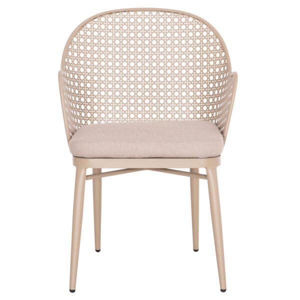 ΠΟΛΥΘΡΟΝΑ ΑΛΟΥΜΙΝΙΟΥ OREGO HM6268.03 ΚΑΠΟΥΤΣΙΝΟ-ΜΑΞΙΛΑΡΙ ΜΠΕΖ 58x55x83Υεκ. - Image 3