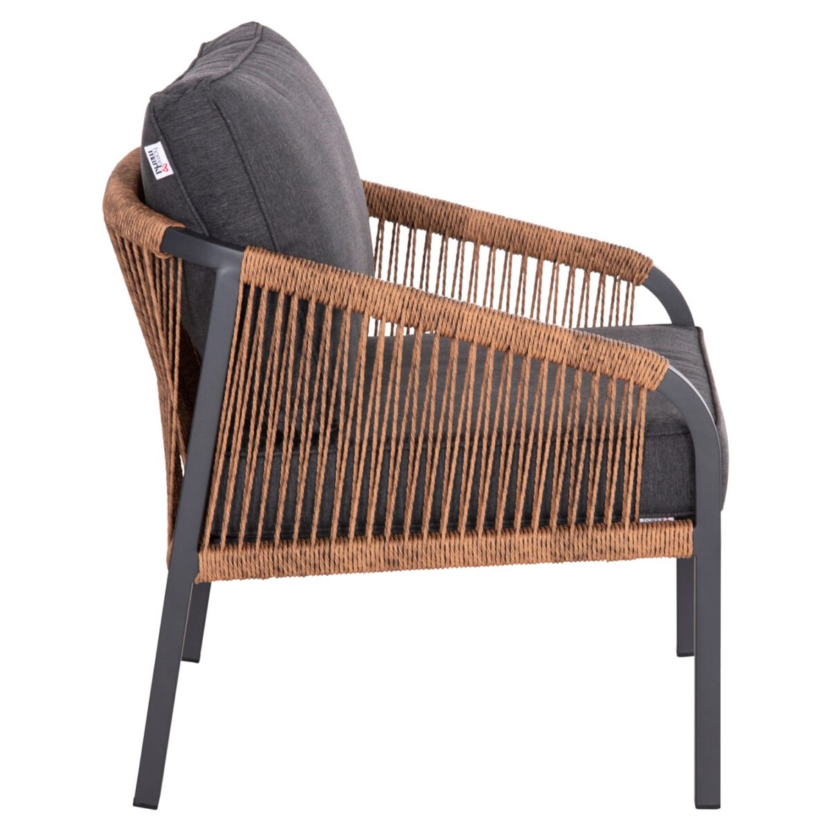 ΠΟΛΥΘΡΟΝΑ ΑΛΟΥΜΙΝΙΟΥ MAYBEL HM6283.01 ΑΝΘΡΑΚΙ ΜΕ ΚΑΦΕ P.E.RATTAN 67x74x72-87Υεκ. - Image 4