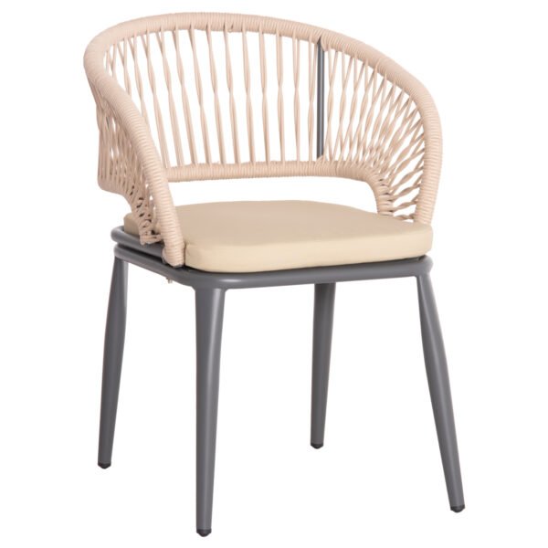 ΠΟΛΥΘΡΟΝΑ ΑΛΟΥΜΙΝΙΟΥ MAGNET HM6287.01 ΣΚΟΥΡΟ ΓΚΡΙ ΜΕ ΚΡΕΜ P.E.ΣΧΟΙΝΙ 59x61x81.5Υεκ