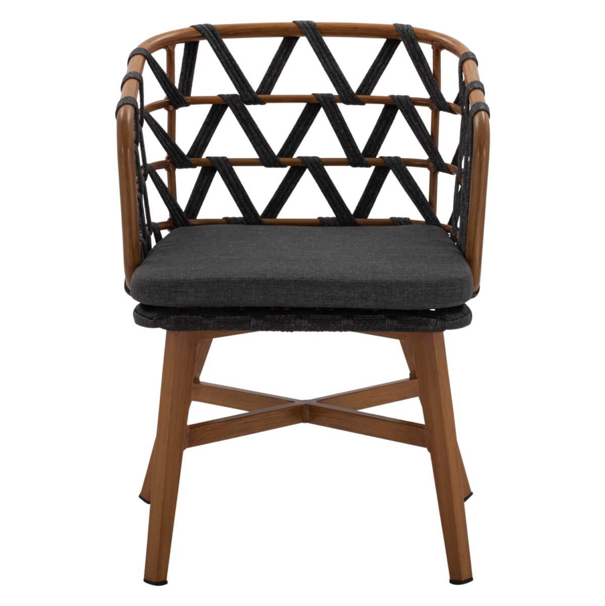 ΠΟΛΥΘΡΟΝΑ ΑΛΟΥΜΙΝΙΟΥ RICKO HM5782.11 ΚΑΦΕ ΣΚΕΛΕΤΟΣ-ΓΚΡΙ ΚΟΡΔΟΝΙ 58x59x78Υ εκ. - Image 3