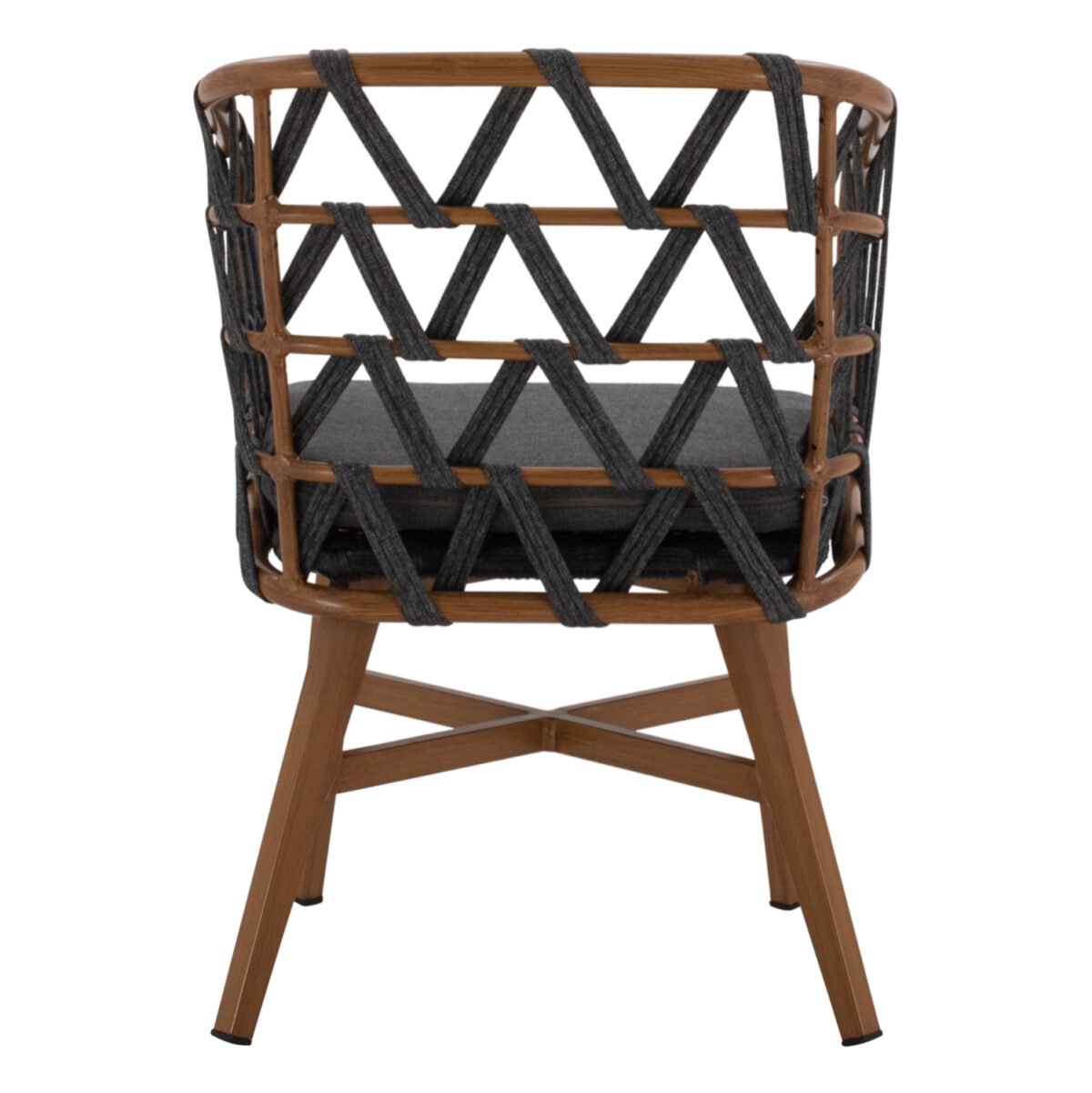 ΠΟΛΥΘΡΟΝΑ ΑΛΟΥΜΙΝΙΟΥ RICKO HM5782.11 ΚΑΦΕ ΣΚΕΛΕΤΟΣ-ΓΚΡΙ ΚΟΡΔΟΝΙ 58x59x78Υ εκ. - Image 6