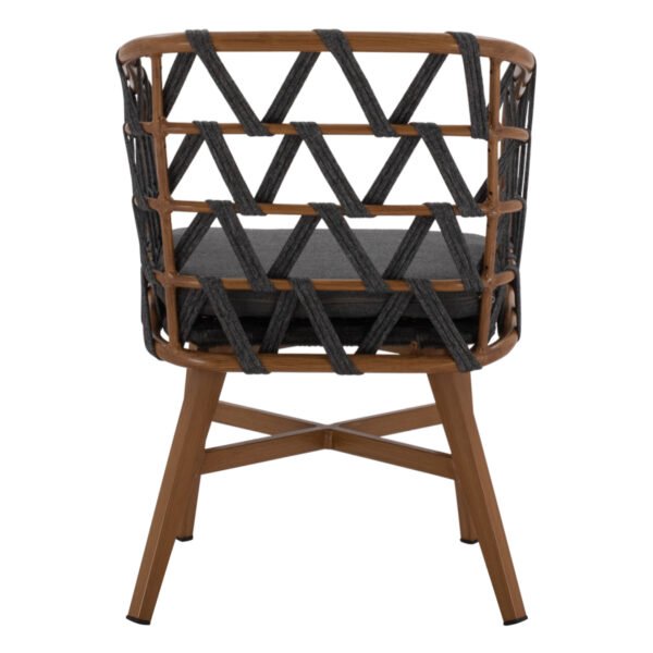 ΠΟΛΥΘΡΟΝΑ ΑΛΟΥΜΙΝΙΟΥ RICKO HM5782.11 ΚΑΦΕ ΣΚΕΛΕΤΟΣ-ΓΚΡΙ ΚΟΡΔΟΝΙ 58x59x78Υ εκ. - Image 6