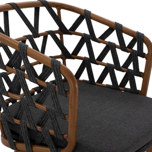 ΠΟΛΥΘΡΟΝΑ ΑΛΟΥΜΙΝΙΟΥ RICKO HM5782.11 ΚΑΦΕ ΣΚΕΛΕΤΟΣ-ΓΚΡΙ ΚΟΡΔΟΝΙ 58x59x78Υ εκ. - Image 7