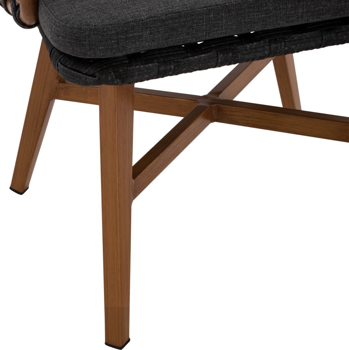 ΠΟΛΥΘΡΟΝΑ ΑΛΟΥΜΙΝΙΟΥ RICKO HM5782.11 ΚΑΦΕ ΣΚΕΛΕΤΟΣ-ΓΚΡΙ ΚΟΡΔΟΝΙ 58x59x78Υ εκ. - Image 8