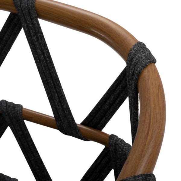 ΠΟΛΥΘΡΟΝΑ ΑΛΟΥΜΙΝΙΟΥ RICKO HM5782.11 ΚΑΦΕ ΣΚΕΛΕΤΟΣ-ΓΚΡΙ ΚΟΡΔΟΝΙ 58x59x78Υ εκ. - Image 9