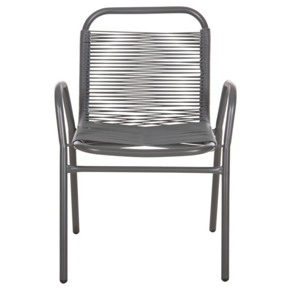 ΠΟΛΥΘΡΟΝΑ ΕΞ.ΧΩΡΟΥ AVRIL HM5968.01 ΜΕΤΑΛΛΟ ΚΑΙ ΣΥΝΘ.RATTAN ΣΕ ΓΚΡΙ 54,5x56x78Υεκ. - Image 3