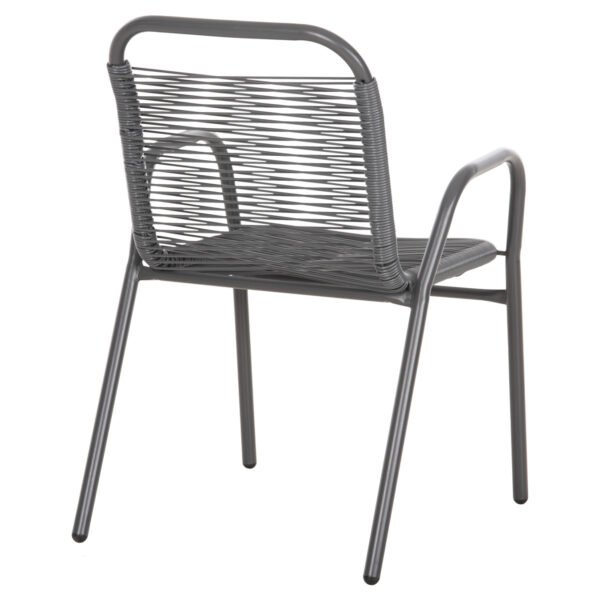 ΠΟΛΥΘΡΟΝΑ ΕΞ.ΧΩΡΟΥ AVRIL HM5968.01 ΜΕΤΑΛΛΟ ΚΑΙ ΣΥΝΘ.RATTAN ΣΕ ΓΚΡΙ 54,5x56x78Υεκ. - Image 5