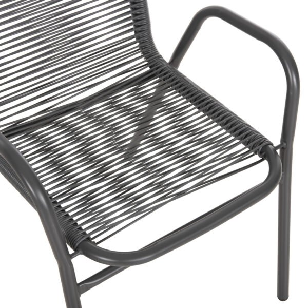 ΠΟΛΥΘΡΟΝΑ ΕΞ.ΧΩΡΟΥ AVRIL HM5968.01 ΜΕΤΑΛΛΟ ΚΑΙ ΣΥΝΘ.RATTAN ΣΕ ΓΚΡΙ 54,5x56x78Υεκ. - Image 8