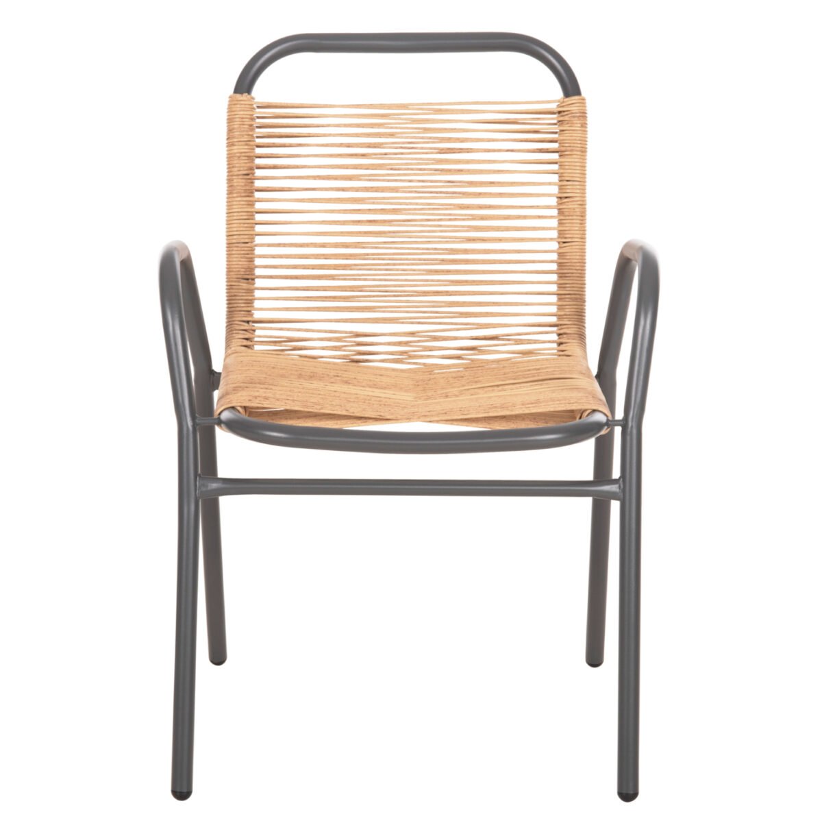 ΠΟΛΥΘΡΟΝΑ ΕΞ.ΧΩΡΟΥ AVRIL HM5968.02 ΜΕΤΑΛΛΟ ΓΚΡΙ- ΣΥΝΘ.RATTAN ΣΕ ΦΥΣΙΚΟ 54,5x56x78Υ εκ. - Image 3