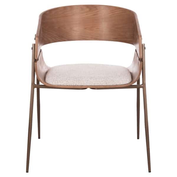 ΠΟΛΥΘΡΟΝΑ KRILL HM18254.01 PLYWOOD ΣΕ WHITEWASH--ΜΕΤΑΛΛΟ ΣΕ ΧΑΛΚΙΝΟ 55,5x55x72Υεκ. - Image 3