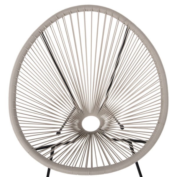 ΠΟΛΥΘΡΟΝΑ HM5872.03 ΤΥΠΟΥ ΦΩΛΙΑ ΜΕΤΑΛ. ACAPULCO ΜΑΥΡΗ-ΕΚΡΟΥ ΣΥΝΘ. RATTAN 71x72x80Υεκ - Image 7