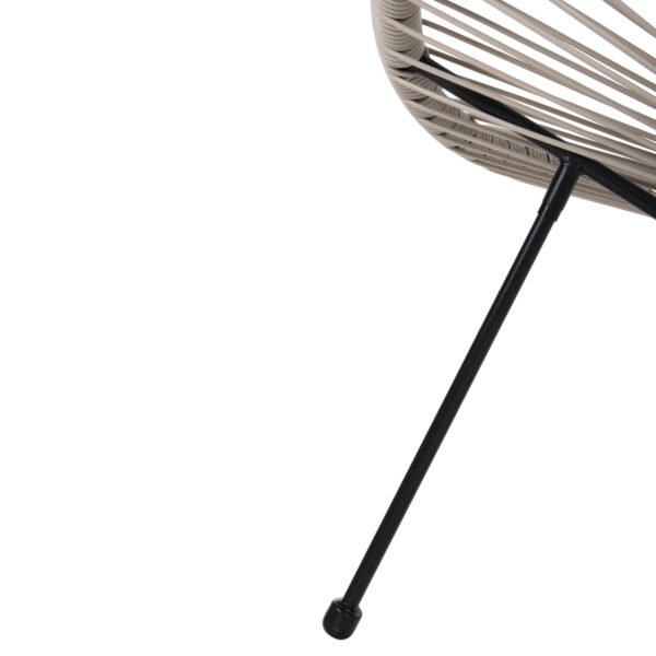 ΠΟΛΥΘΡΟΝΑ HM5872.03 ΤΥΠΟΥ ΦΩΛΙΑ ΜΕΤΑΛ. ACAPULCO ΜΑΥΡΗ-ΕΚΡΟΥ ΣΥΝΘ. RATTAN 71x72x80Υεκ - Image 10