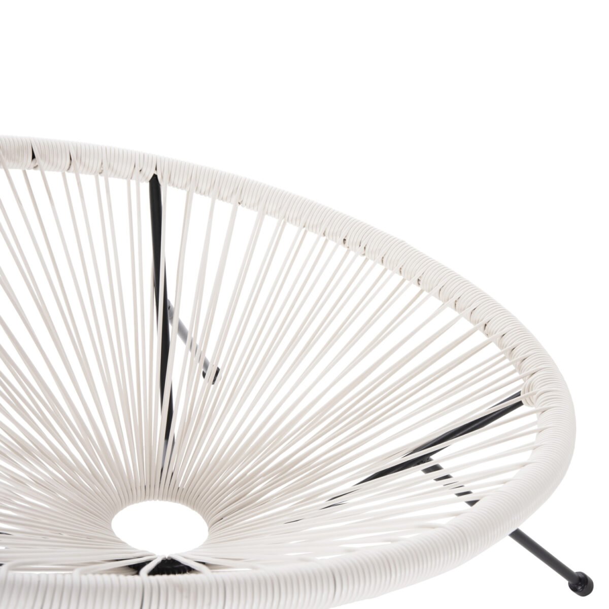 ΠΟΛΥΘΡΟΝΑ HM5872.12 ΤΥΠΟΥ ΦΩΛΙΑ ΜΕΤΑΛ. ACAPULCO ΜΑΥΡΗ-ΛΕΥΚΟ ΣΥΝΘ.RATTAN 71x72x80Υεκ - Image 7