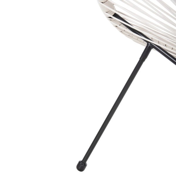 ΠΟΛΥΘΡΟΝΑ HM5872.12 ΤΥΠΟΥ ΦΩΛΙΑ ΜΕΤΑΛ. ACAPULCO ΜΑΥΡΗ-ΛΕΥΚΟ ΣΥΝΘ.RATTAN 71x72x80Υεκ - Image 10