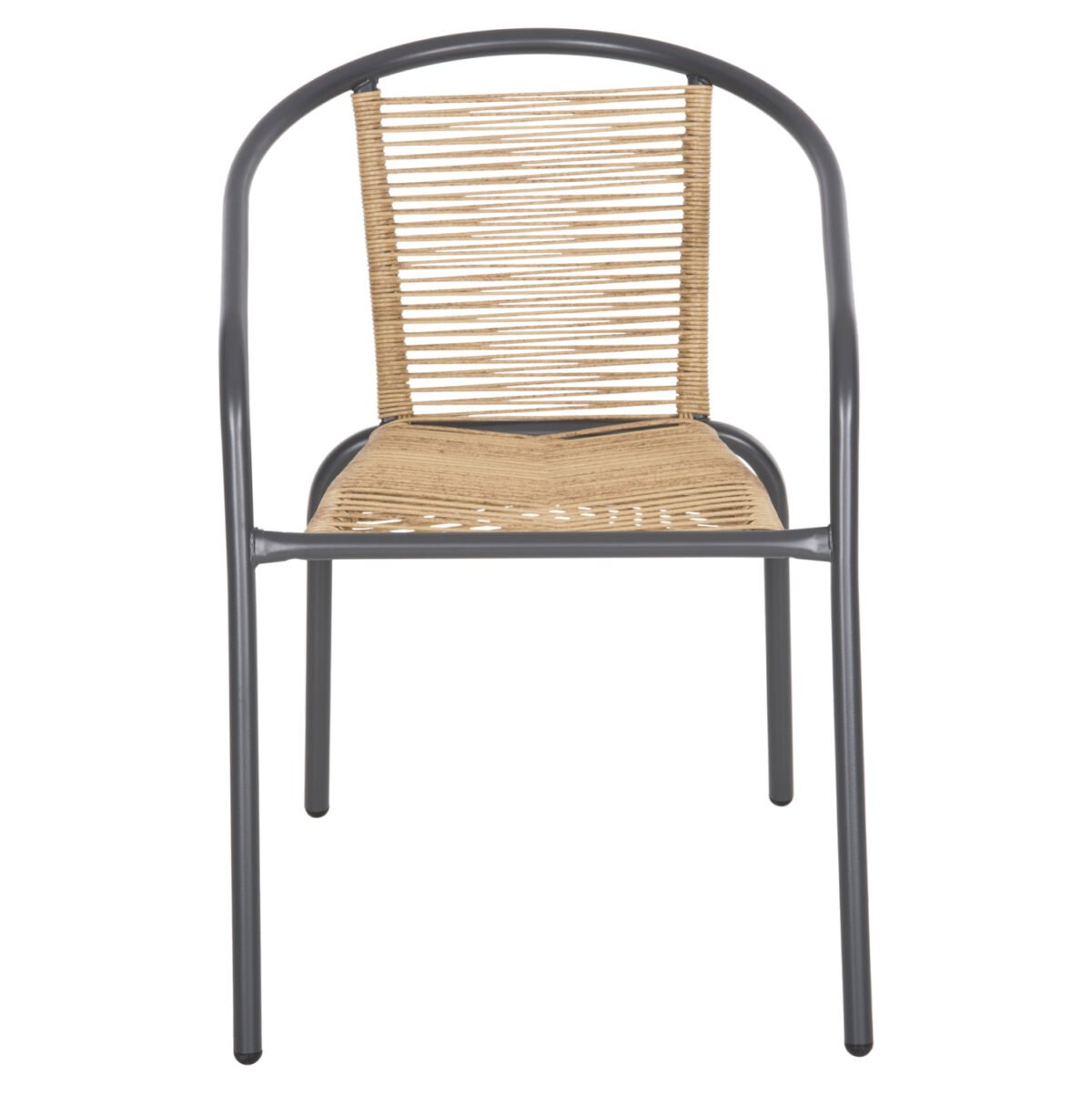 ΠΟΛΥΘΡΟΝΑ SWIFTER HM5969.02 ΜΕΤΑΛΛΟ ΓΚΡΙ-ΣΥΝΘ. RATTAN ΣΕ ΦΥΣΙΚΟ 54x61x75Υεκ. - Image 3