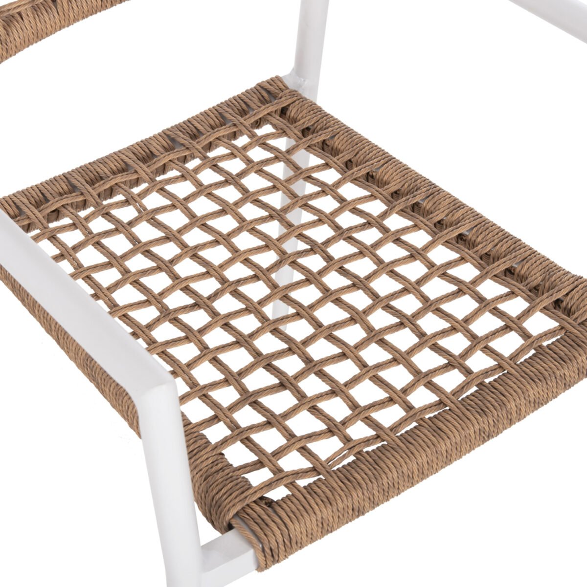 ΠΟΛΥΘΡΟΝΑ TRILAN HM6044.01 ΑΛΟΥΜΙΝΙΟ ΛΕΥΚΟ ΜΕ ΣΥΝΘΕΤΙΚΟ RATTAN ΦΥΣΙΚΟ 55,5x55x84Υεκ. - Image 8