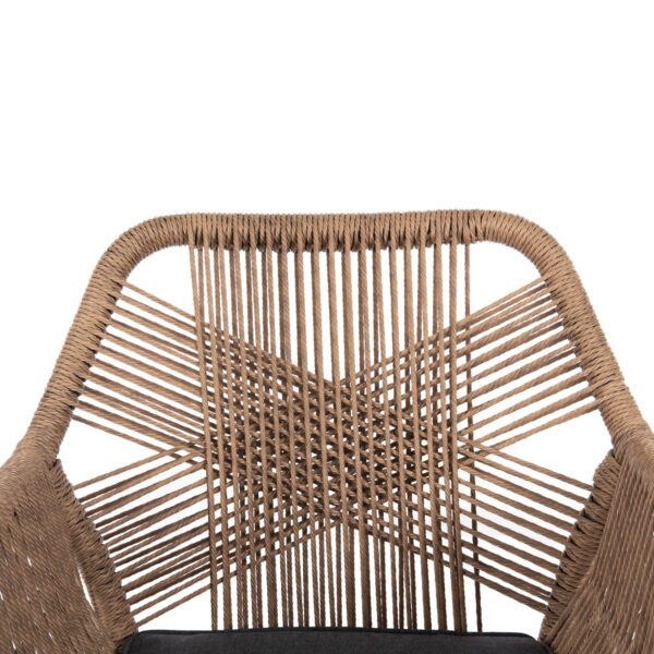 ΠΟΛΥΘΡΟΝΑ TOPIN HM6048.03 ΑΛΟΥΜΙΝΙΟ ΑΝΘΡΑΚΙ-P.E. RATTAN ΜΠΕΖ-ΜΑΞΙΛΑΡΙ ΑΝΘΡΑΚΙ - Image 7