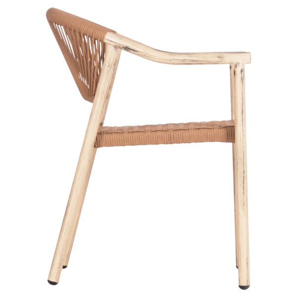 ΠΟΛΥΘΡΟΝΑ KERLY HM6050.01 ΑΛΟΥΜΙΝΙΟ ΧΡΩΜΑ ΔΡΥΟΣ-ΧΑΛΚΙΝΟ ΣΥΝΘΕΤΙΚΟ RATTAN 54x58,5x76Υ - Image 4