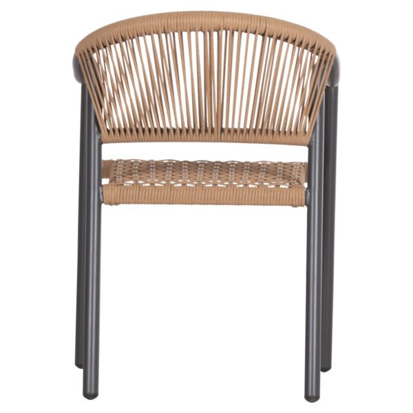 ΠΟΛΥΘΡΟΝΑ KERLY HM6050.10 ΑΛΟΥΜΙΝΙΟ ΣΚΟΥΡΟ ΓΚΡΙ--ΜΠΕΖ ΣΥΝΘΕΤΙΚΟ RATTAN 54x58,5x76Υεκ - Image 6